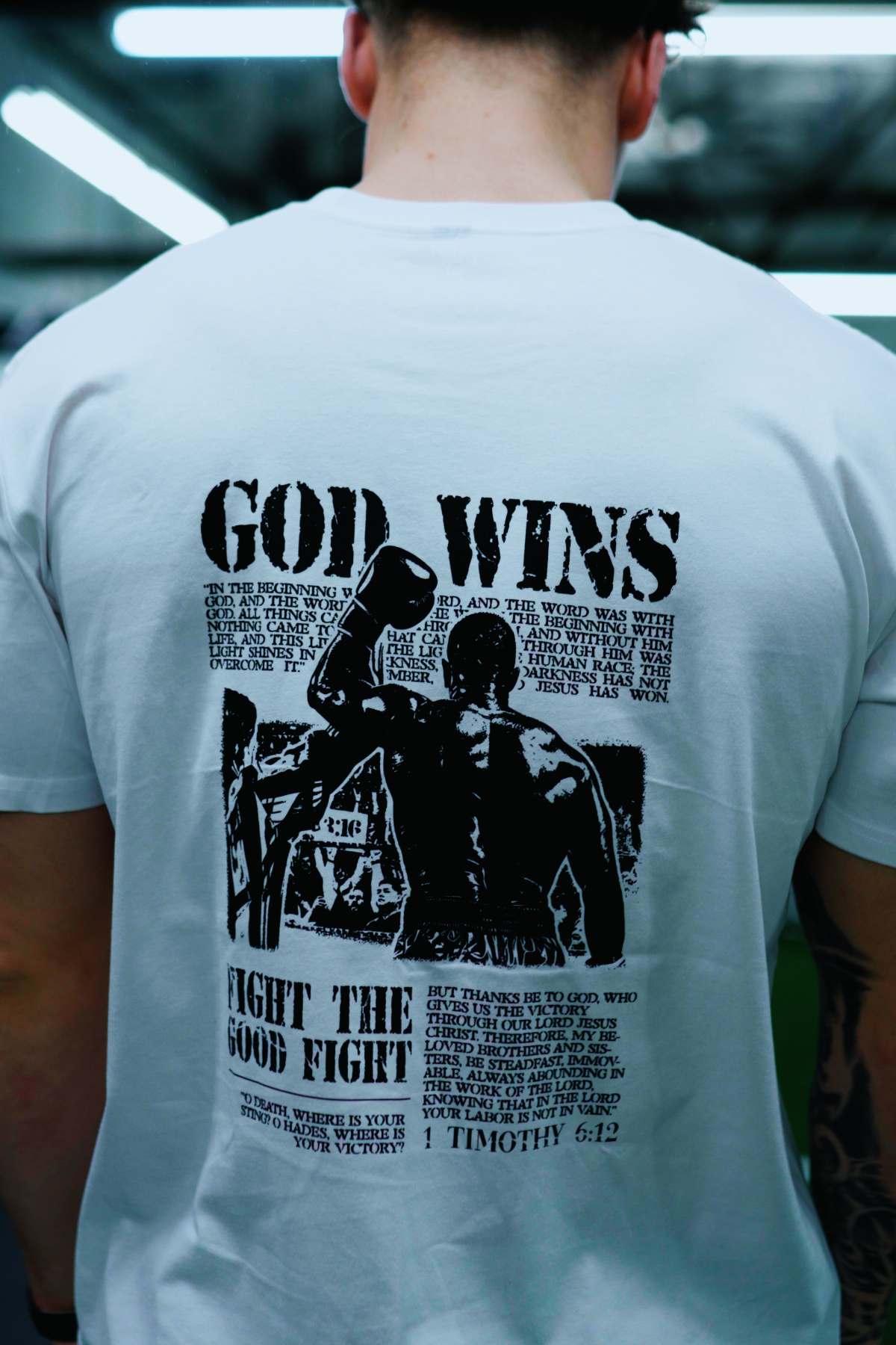 God Wins Tee - White
