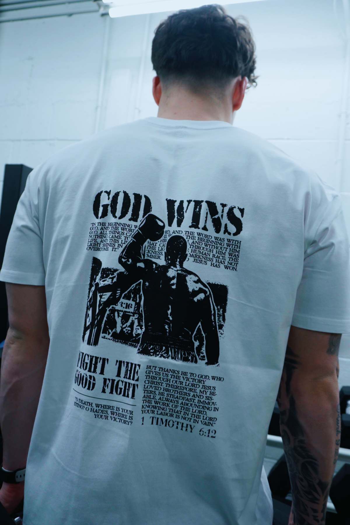 God Wins Tee - White