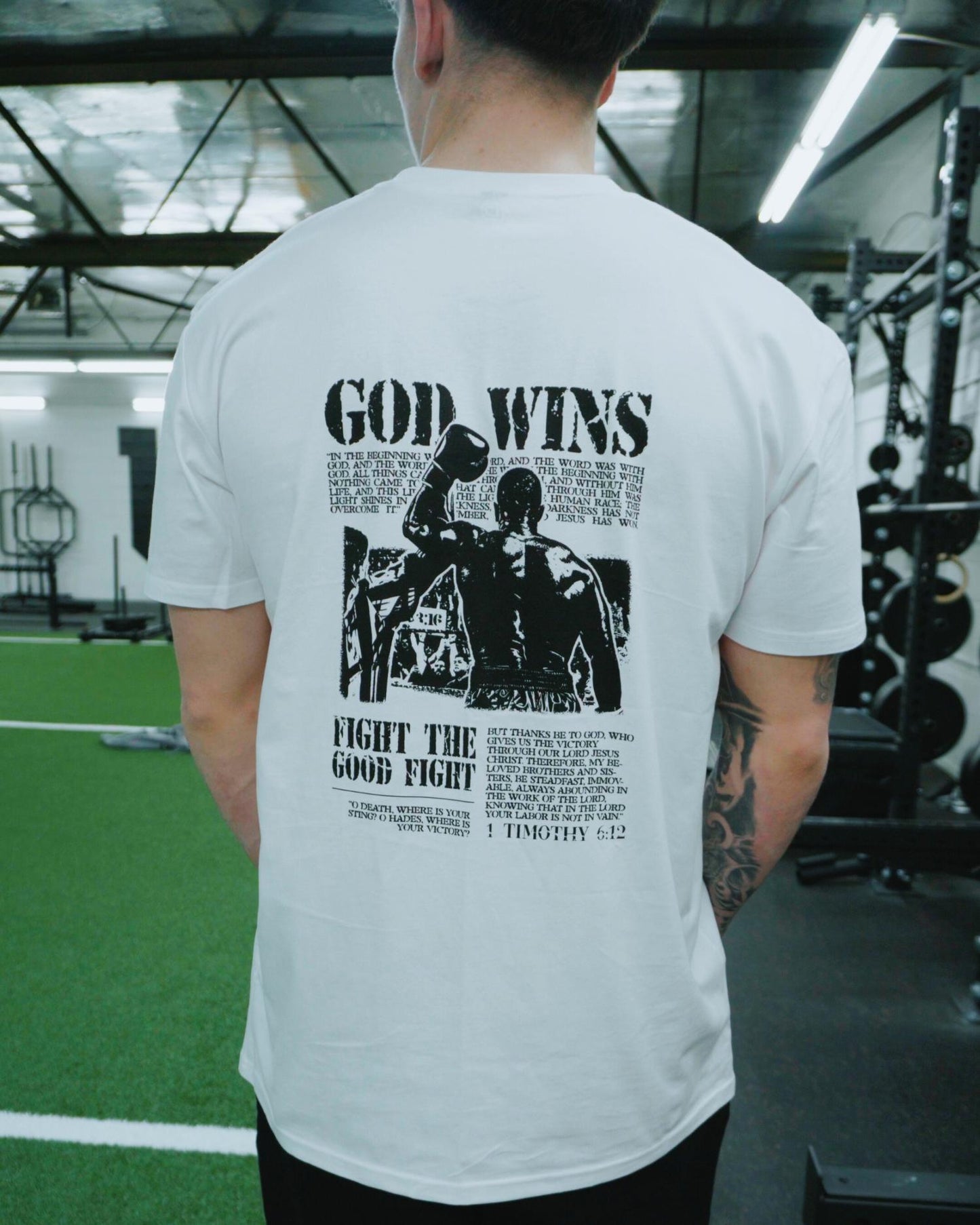God Wins Tee - White