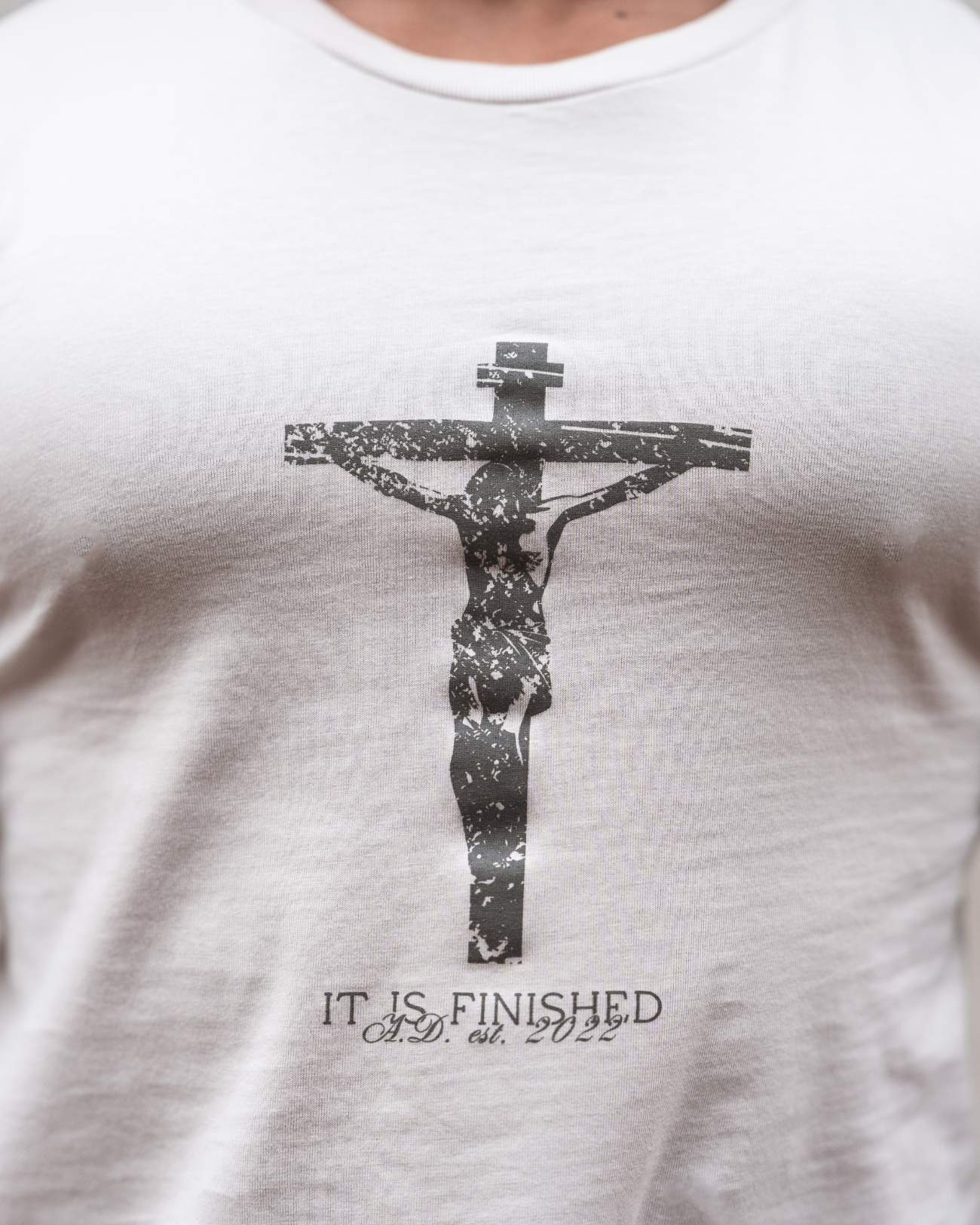 It Is Finished Long Sleeve Tee - Bone