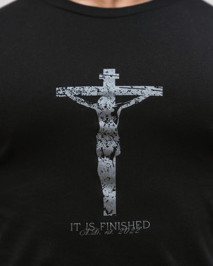 It Is Finished Long Sleeve Tee - Black