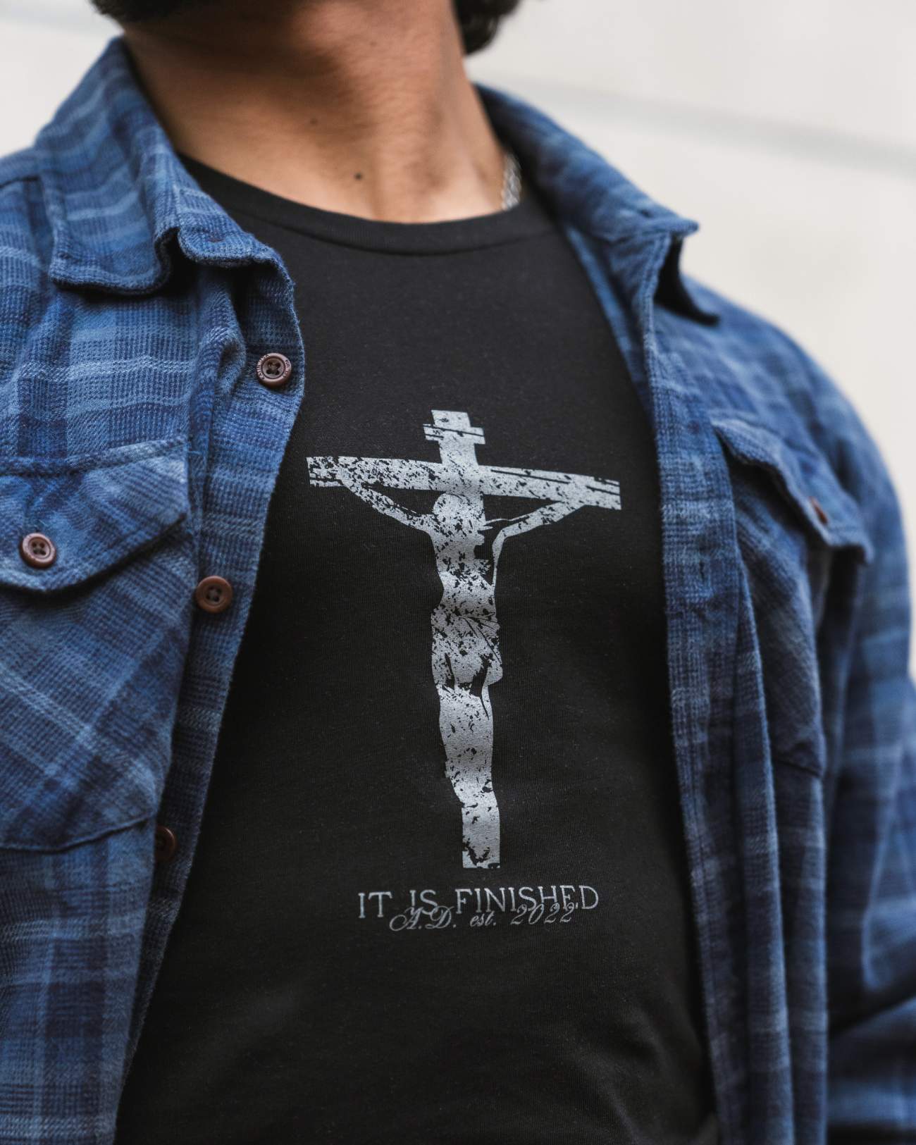 It Is Finished Long Sleeve Tee - Black