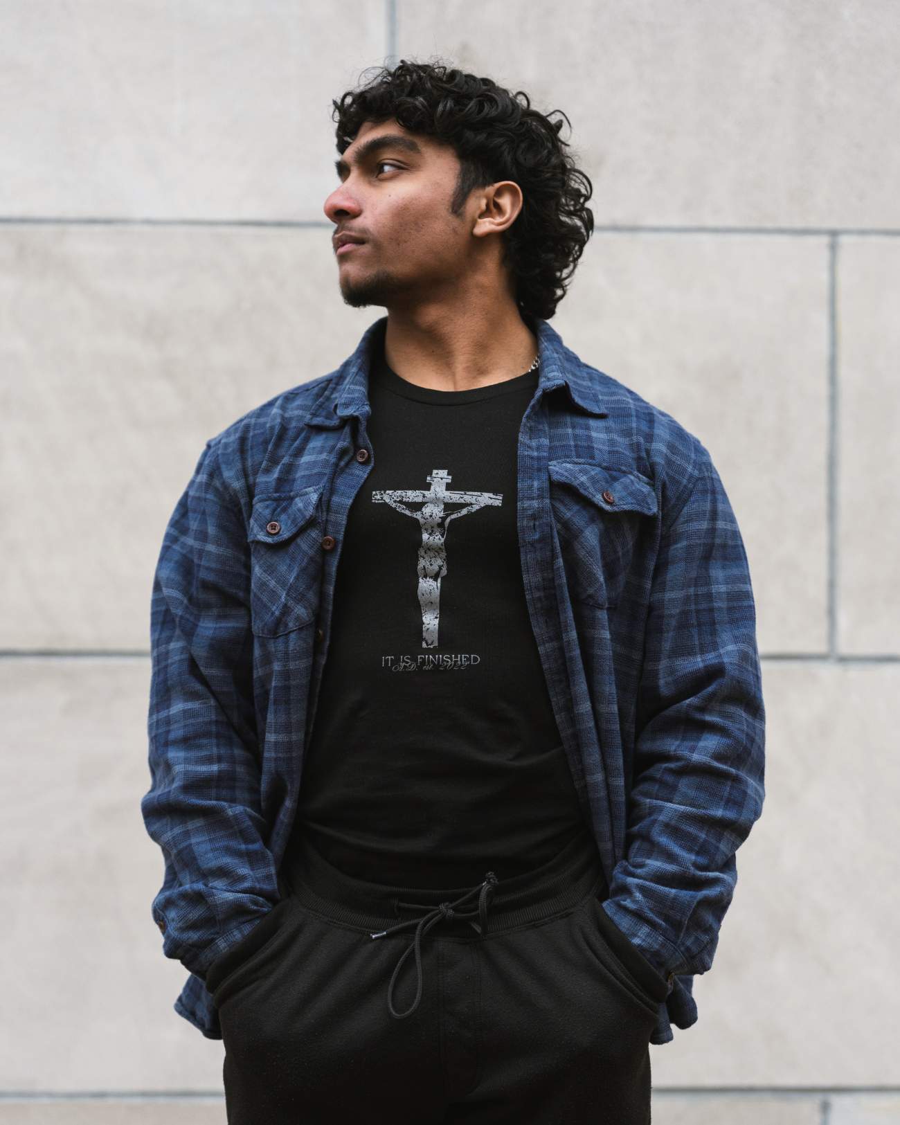 It Is Finished Long Sleeve Tee - Black
