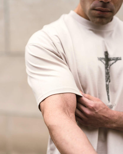 It Is Finished Oversized Tee - Bone