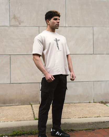 It Is Finished Oversized Tee - Bone