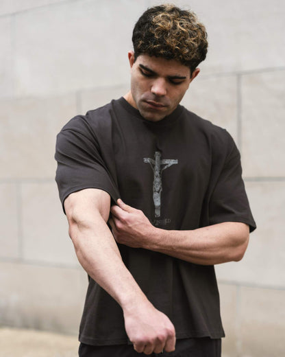 It Is Finished Oversized Tee - Coal