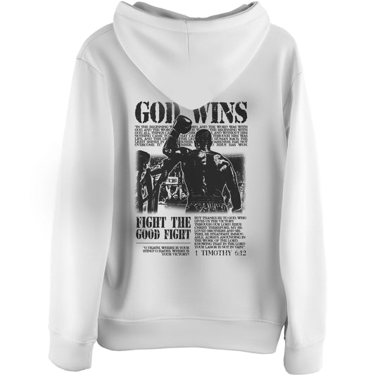 God Wins Hoodie - White