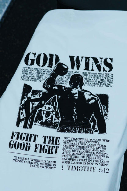 God Wins Tee - White