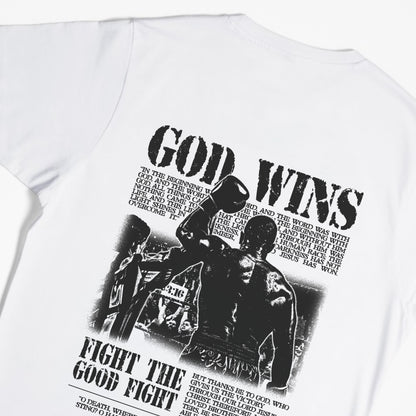 God Wins Tee - White