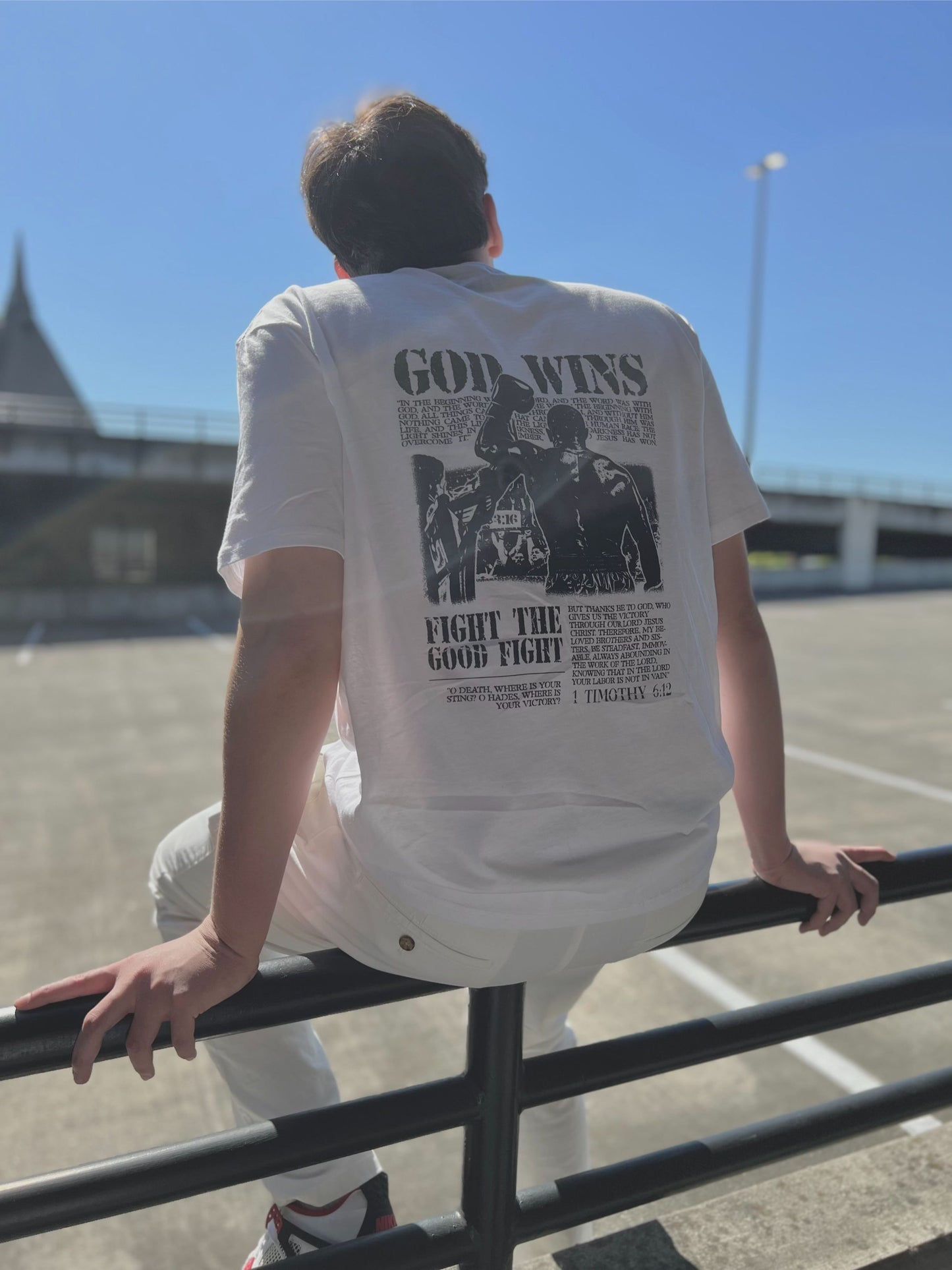 God Wins Tee - White