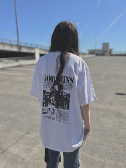 God Wins Tee - White